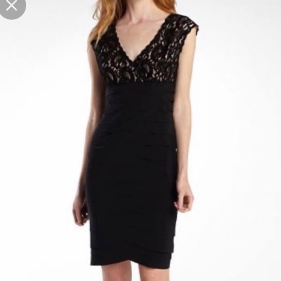 Jones Wear Dresses & Skirts - JONES WEAR Black Lace Tiered Dress/Size 4
